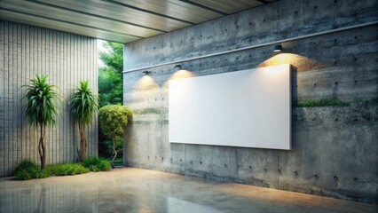 Modern White Banner Design, Abstract 3D Rendered Wall Background, Candid Photography Style