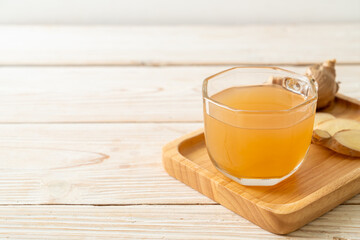 fresh and hot ginger juice glass