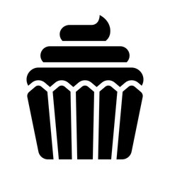 Cupcake dessert glyph icon perfect for baking and celebration themes