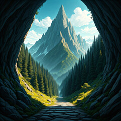 the view of the mountain