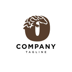 Letter O Pangolin Logo Icon Vector
