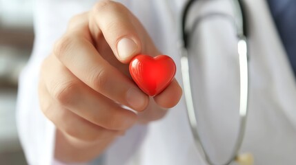 Doctor pushing button heart pulse E-Learning healthcare network on internet panel medicine