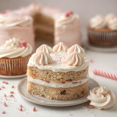 cake with pink roses
