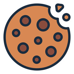 Fototapeta premium Cookie with bite mark suitable for desserts and snack themes