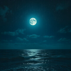 moon over the sea