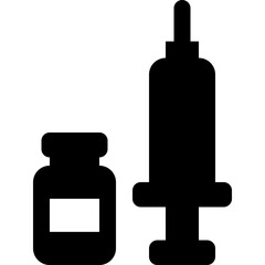 Obraz premium Injection Shot Icon Glyph