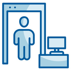 Airport Security  Icon Element For Design
