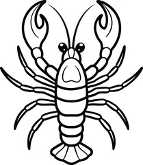 Creative Lobster Line Art for Coloring