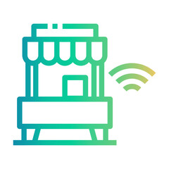 online store Line Gradient Icon