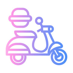 motorbike Line Gradient Icon