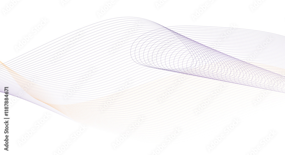 Poster colorful wave element for design. abstract line art vector background.