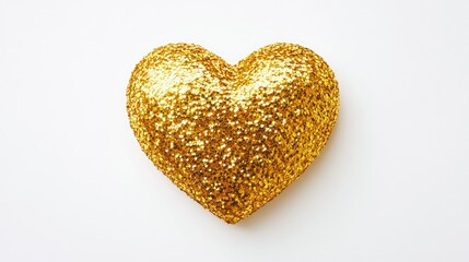 "Golden Glitter Heart PNG: Add Elegance and Sparkle to Your Designs"