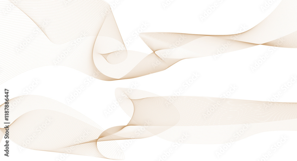 Poster abstract isolated colorful wave on white element. abstract line art vector background.
