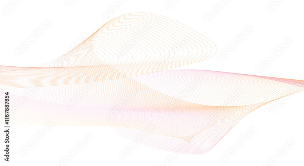 Poster design element wavy lines tape motion. abstract line art vector background.