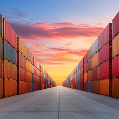 Fototapeta premium Cargo management, freight network, international operations, tech-driven connections, logistics solutions