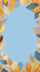 Fototapeta premium Vector foliage pattern frame
