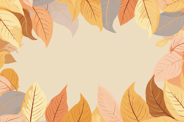 Obraz premium Vector foliage pattern frame