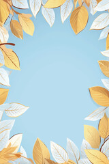 Vector foliage pattern frame
