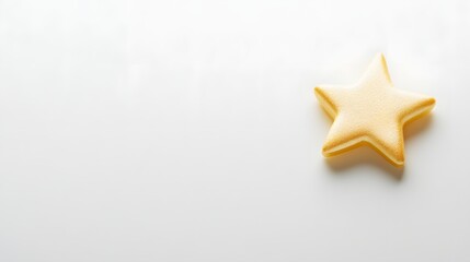 Fototapeta premium Golden Star on White Background Simple Minimalist Design