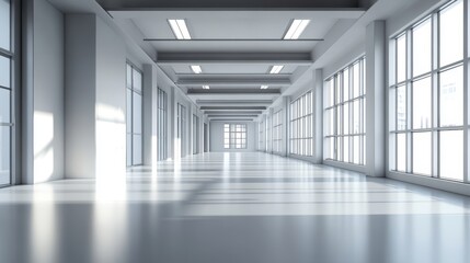 Modern style conceptual interior empty room 3d illustration