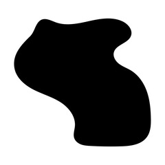 Blob shape organic. Random black cube drops shapes. Liquid silhouette drop in modern style. Pebble, inkblot, drops and stone silhouettes transparent background. vector illustration