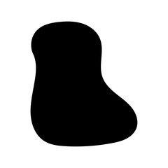 Blob shape organic. Random black cube drops shapes. Liquid silhouette drop in modern style. Pebble, inkblot, drops and stone silhouettes transparent background. vector illustration