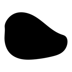 Blob shape organic. Random black cube drops shapes. Liquid silhouette drop in modern style. Pebble, inkblot, drops and stone silhouettes transparent background. vector illustration