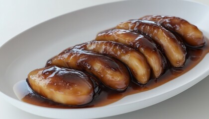 Banana foster with cinnamon and caramel sauce