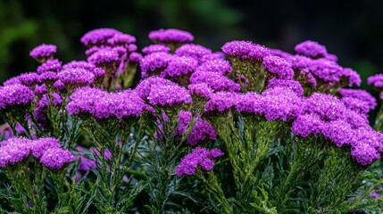 Obraz premium Vibrant purple flowers in bloom with lush greenery
