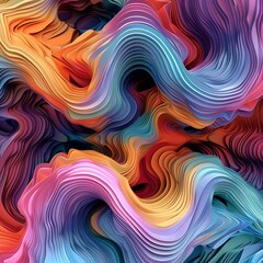 Abstract wavy background. Psychedelic pattern of wavy stripes.