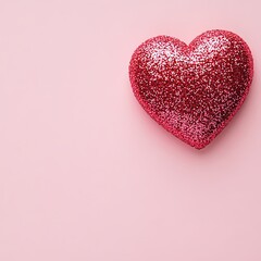 Fototapeta premium Glitter Heart Pink Background