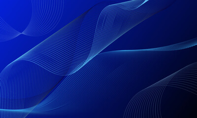 blue business high techonology smooth lines wave curves with soft gradient abstract background