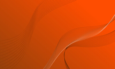 orange brown smooth lines wave curves on soft gradient abstract background
