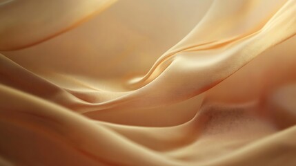 Obraz premium Golden Silk Fabric Draped Softly Elegant Texture