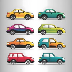 Fototapeta premium A cartoon car with a taxi cab