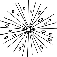 hand drawn cartoon top view of tree illustration.