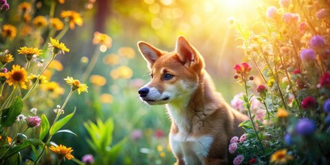Playful Dingo Puppy Emerges
