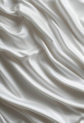 Obraz premium Creamy Silk Drape: Luxurious folds of creamy silk fabric create a visually captivating image, showcasing the elegant texture and subtle sheen of the material.
