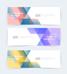 Geometric banner design with Vector presentation template.