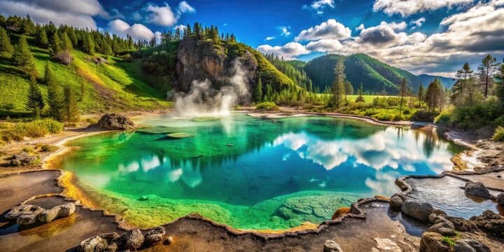 Discover Devils Lake's stunning geothermal pools: a volcanic wonderland of natural hot springs in Oregon.