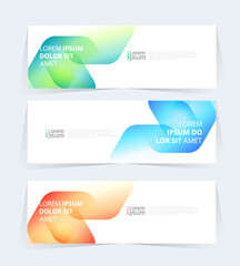 Geometric banner design with Vector presentation template.