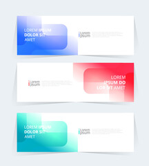 Geometric banner design with Vector presentation template.