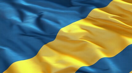 Close-up view of Sweden national flag waving in the wind Scandinavian country located in northern Europe