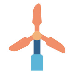 Stylized Wind Turbine Icon for Renewable Energy