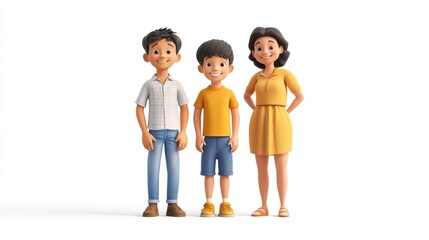 Happy Asian family portrait.