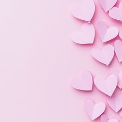 Pink hearts background. Valentine's Day concept.