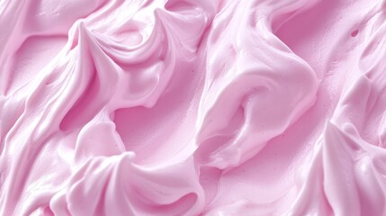 Obraz premium Pure pink cream texture smooth creamy cosmetic product backgroundwhite foam cream texture for backdrop