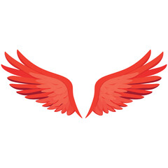 Obraz premium Angel Wings Cartoon Collection: Symmetrical Colorful Logos, Doodle Style Vector Illustrations for T-Shirts, Web, and Mobile App Designs Art & Illustration.