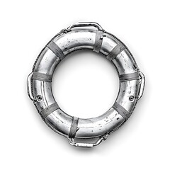 Naklejka premium Inflatable ring on white background