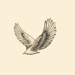 Angel Wings Cartoon Collection: Symmetrical Colorful Logos, Doodle Style Vector Illustrations for T-Shirts, Web, and Mobile App Designs Art & Illustration.